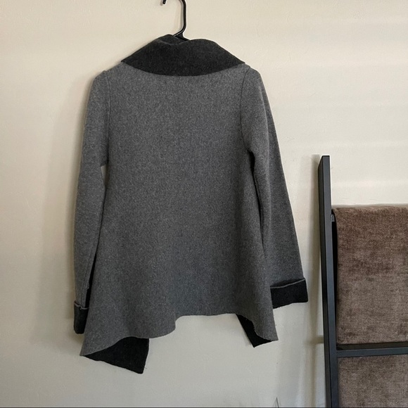 Chiaramente Italy Grey wool blend wrap cardigan - Picture 4 of 6